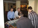 Mike, Michael, Ian and Rob playing table football